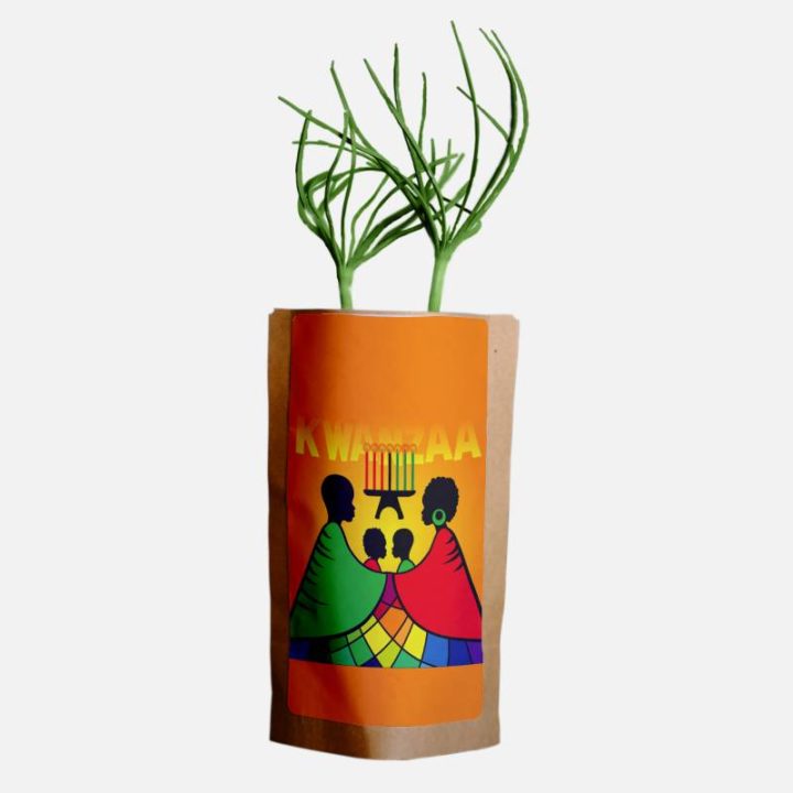 Happy Kwanzaa Candles and People Growing Kit 2
