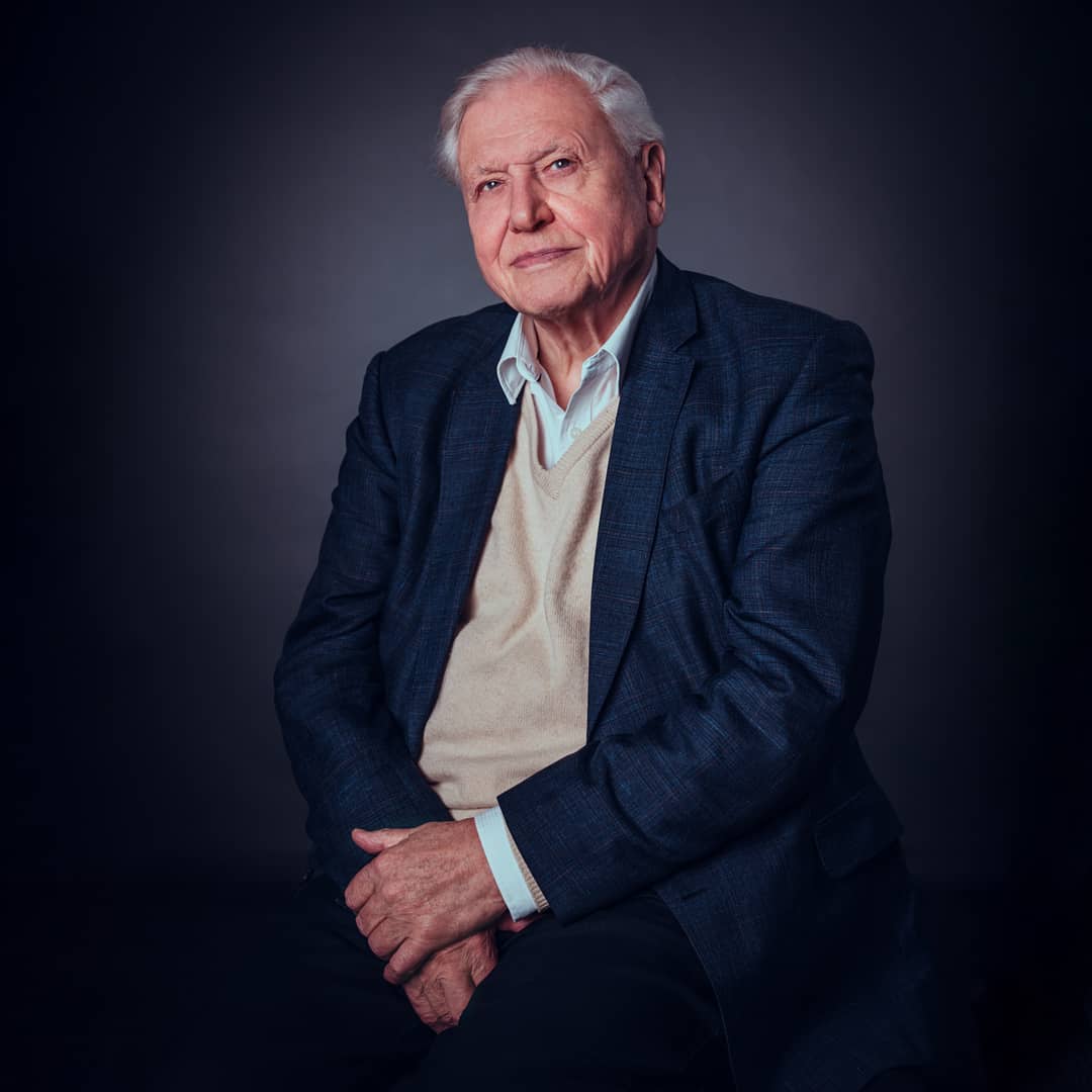 Sir David Attenborough, seapking out on environmental issues
