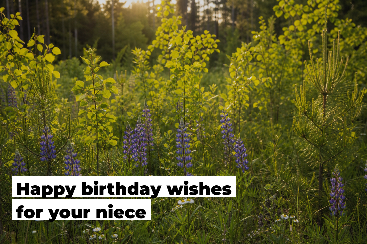 Birthday wishes for your niece, forest scene by ForestNation